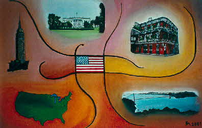 USA - �l auf Leinwand - 2001 - 60 x 40 cm - 700 €